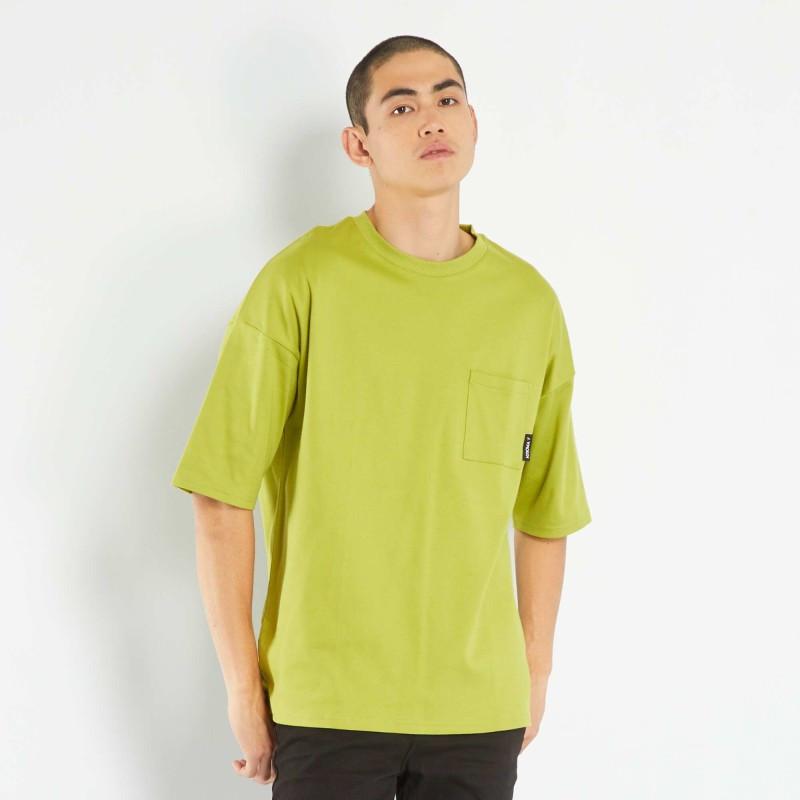 T-shirt avec poche poitrine - Vert