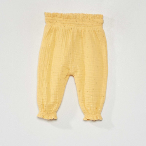 Pantalon forme sarouel - Jaune