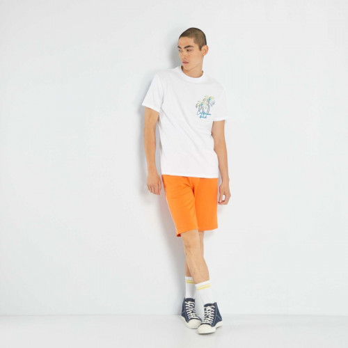 Short en molleton uni - Orange