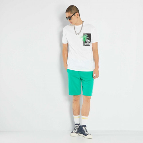 Short en molleton uni - Vert