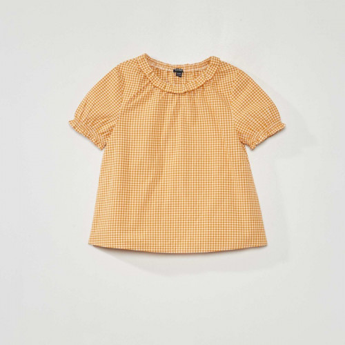 Blouse avec imprimé - Blanc/jaune