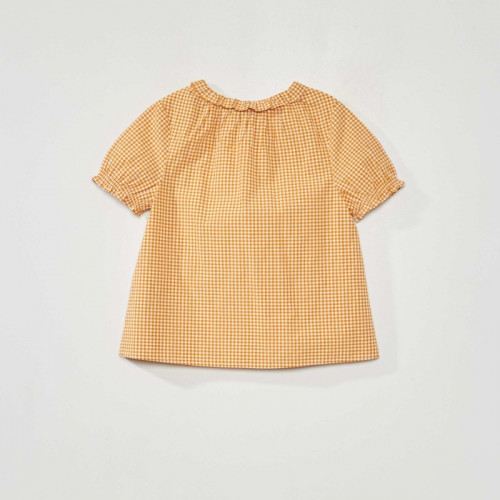 Blouse avec imprimé - Blanc/jaune