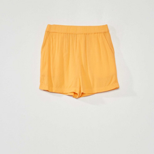 Short fluide avec imprimé - Orange abricot