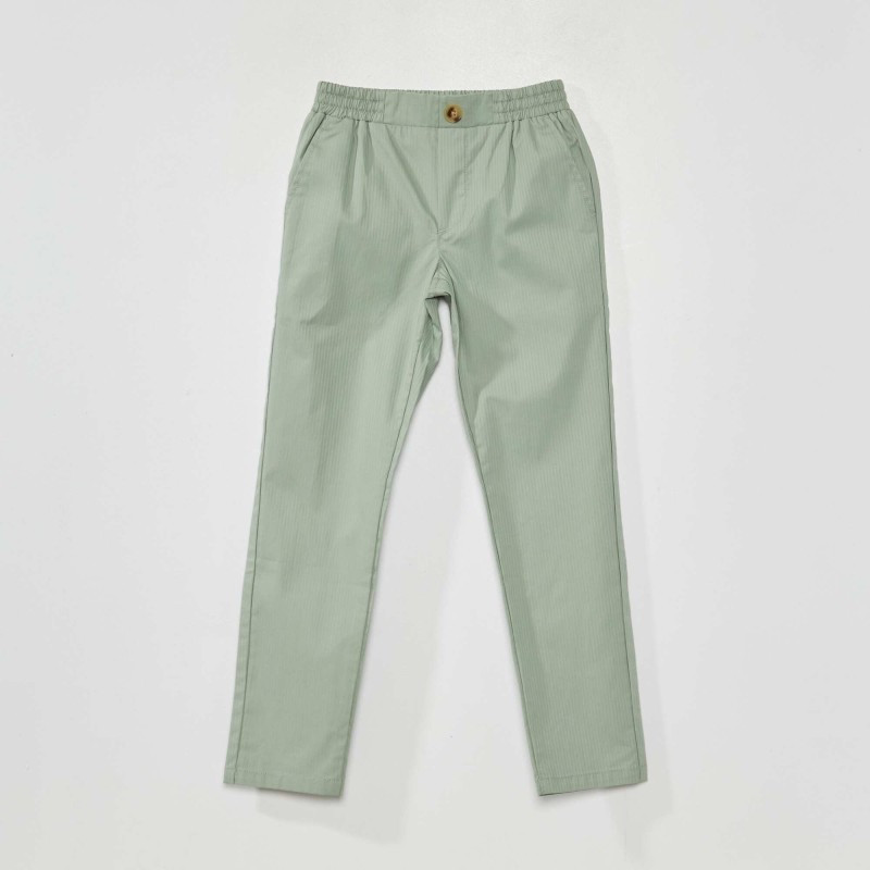 Pantalon rayé - Vert crist