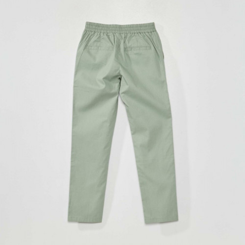 Pantalon rayé - Vert crist