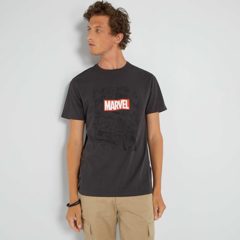 T-shirt en jersey 'Marvel' - Noir