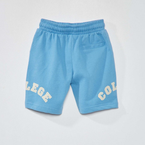 Short de sport en coton - Bleu