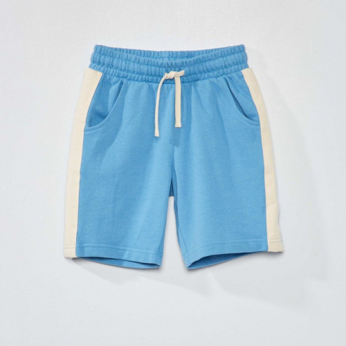 Short de sport avec bandes sur les côtés - Bleu