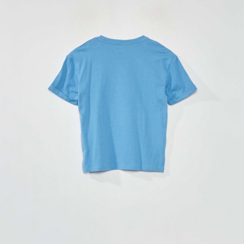 T-shirt en maille jersey imprimé - Bleu