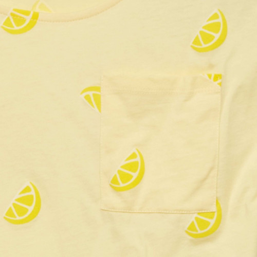 T-shirt en jersey avec imprimé - Jaune