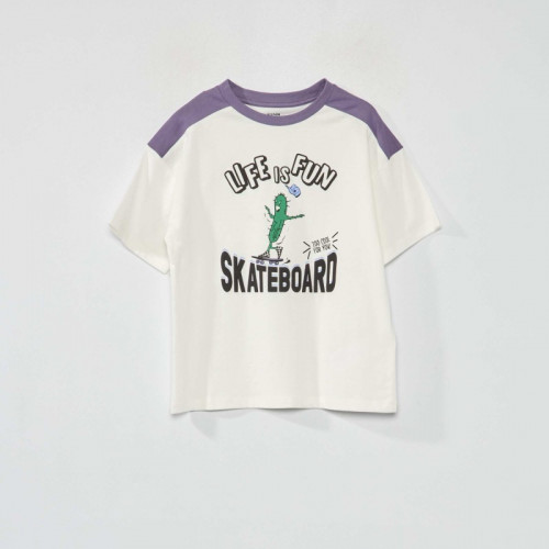 T-shirt manches courtes 'Skate' - Violet