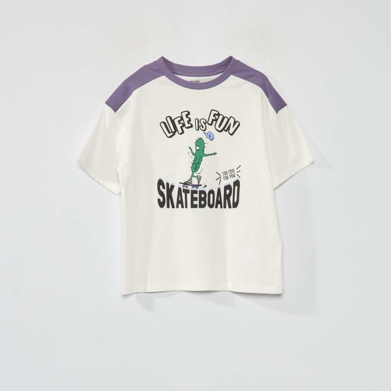 T-shirt manches courtes 'Skate' - Violet