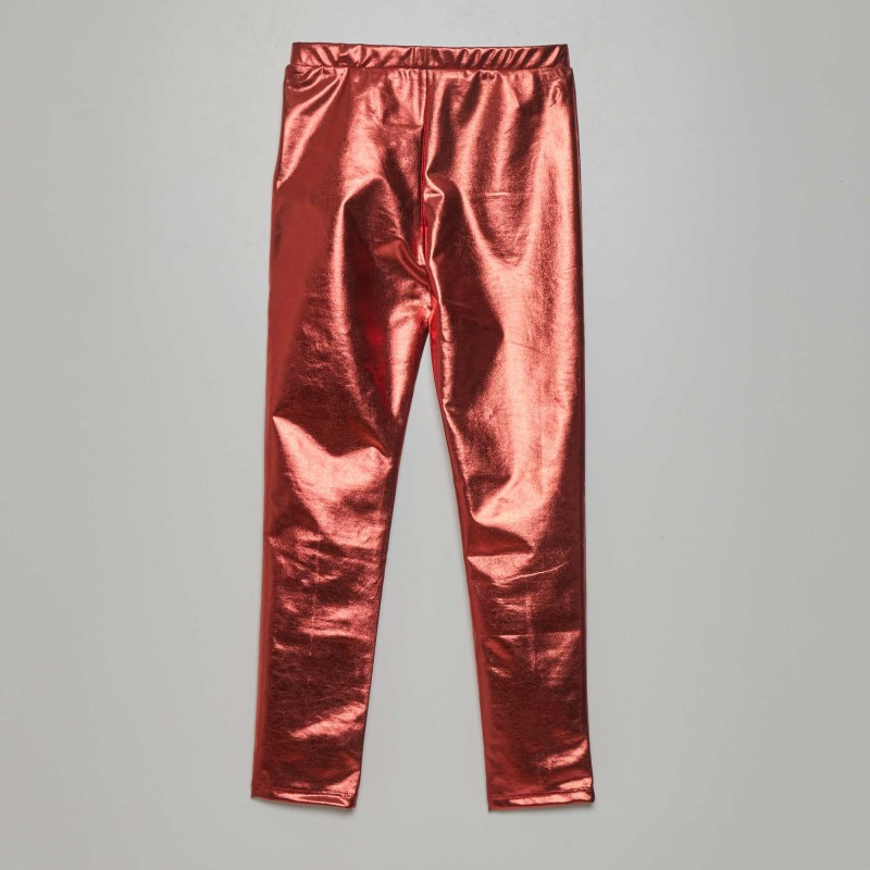 Legging long brillant - Rouge