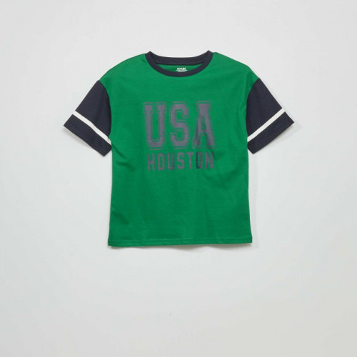 T-shirt imprimé 'USA' 'Houston' - W_greenfr