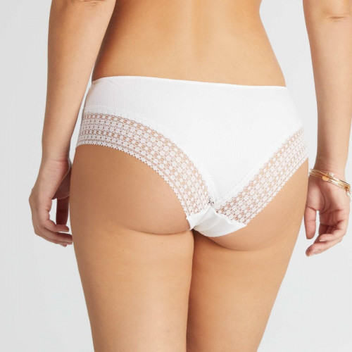 Shorty en galon dentelle - Blanc