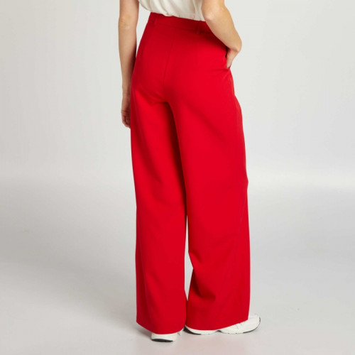 Pantalon tailleur coupe droite - Rouge