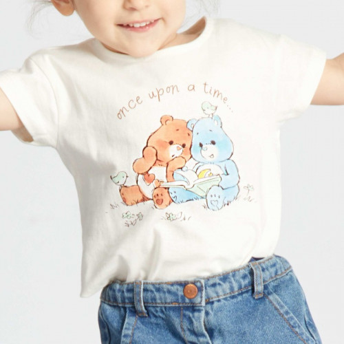 T-shirt en jersey 'Bisounours' - Blanc