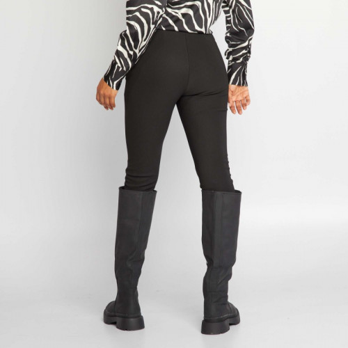 Legging côtelé à taille haute - Noir