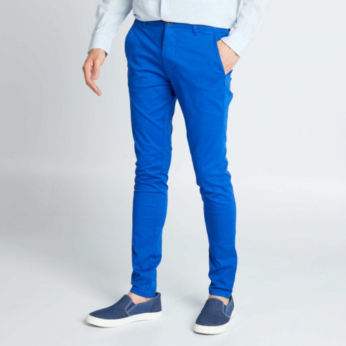 Pantalon chino skinny - L32 - Bleu