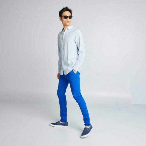 Pantalon chino skinny - L32 - Bleu