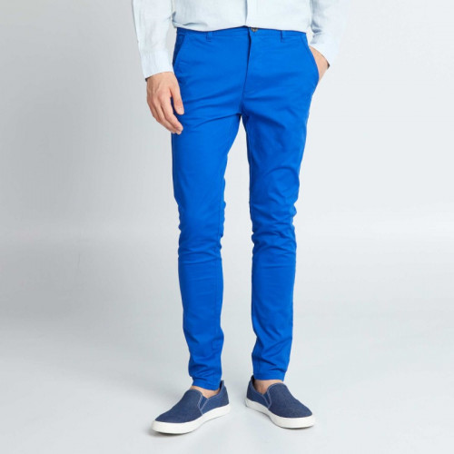 Pantalon chino skinny - L32 - Bleu