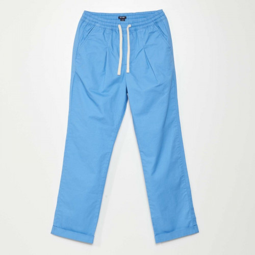 Pantalon droit uni - Bleu