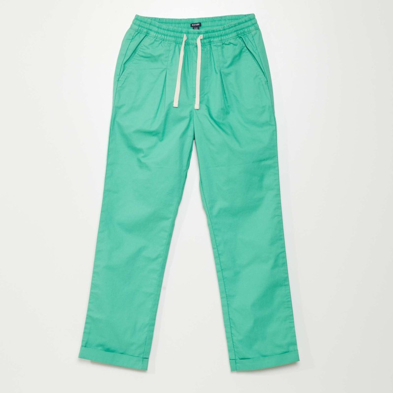 Pantalon droit uni - Vert