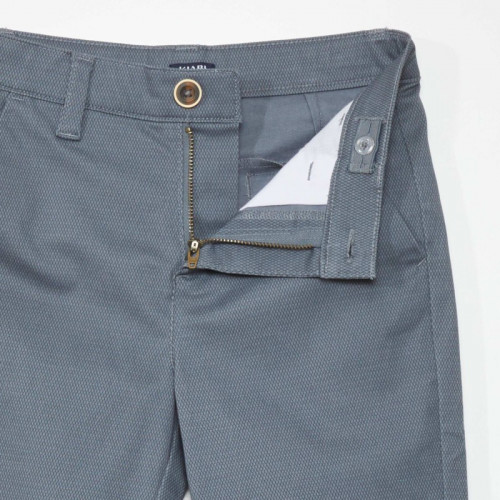 Pantalon chino motif texturé - Gris bleu