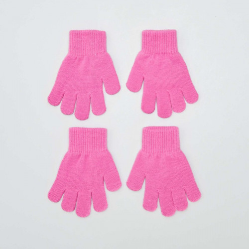 Lot de 2 paires de gants - Rose