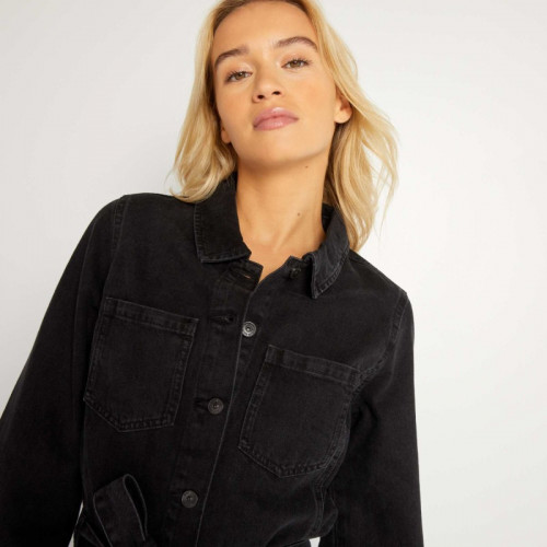 Robe en jean - Noir