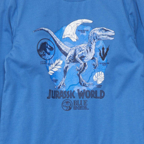 Ensemble pyjama t-shirt + pantalon 'Jurassic World' - Bleu