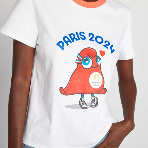 T-shirt à col rond - Paris 2024 - Blanc