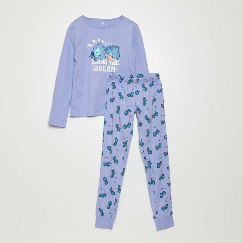 Pyjama long 'Disney' en jersey - 2 pièces - Bleu