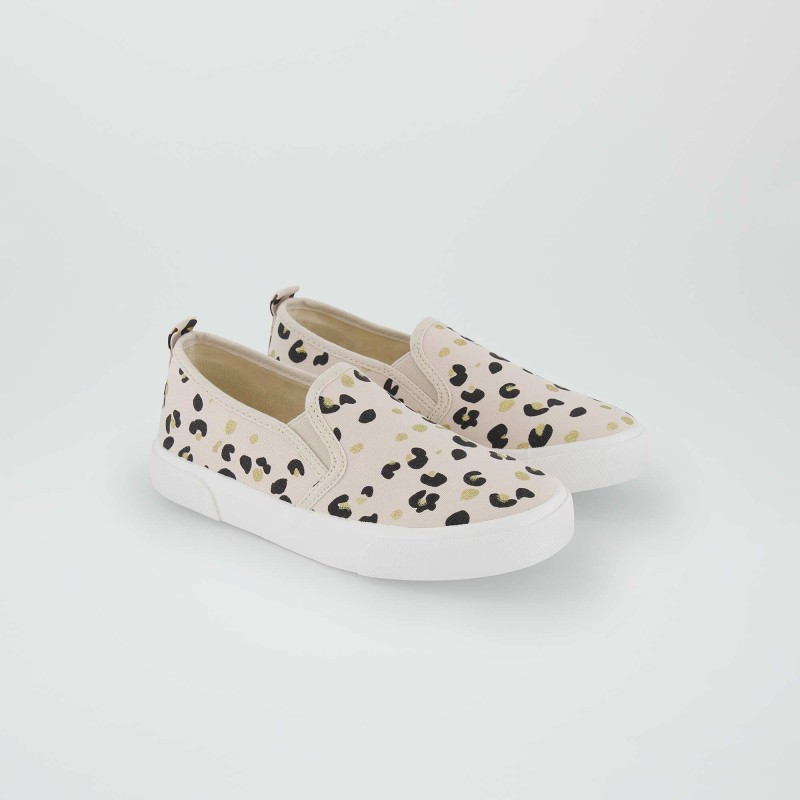 Baskets slip-on imprimées - Beige