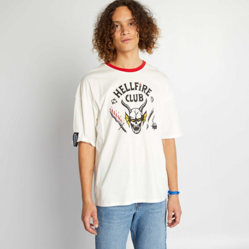 T-shirt ' Stranger Things' en jersey - Blanc