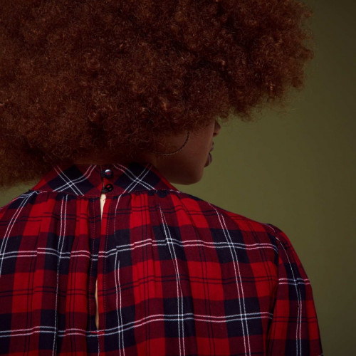 Blouse en flanelle à carreaux - Rouge