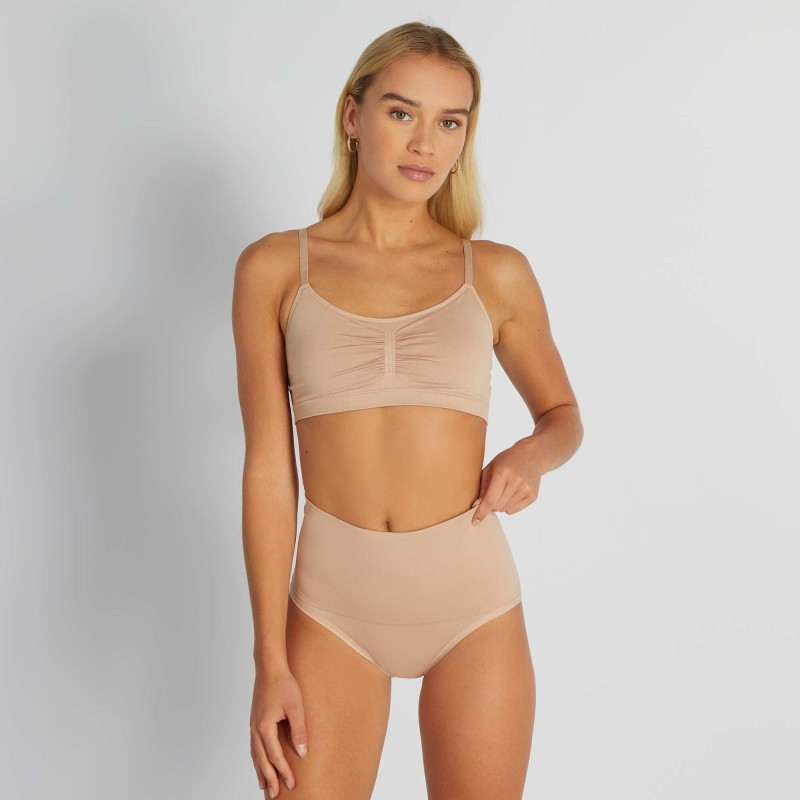 Culotte taille haute gainant - Beige