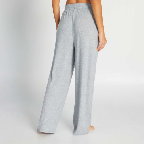 Pantalon de pyjama en maille doudou - Gris