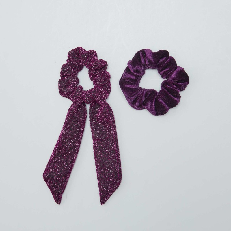 Lot de 2 chouchous 'Halloween' - Violet