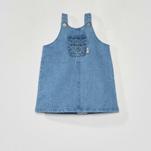 Robe salopette en denim 'Minnie' - Bleu