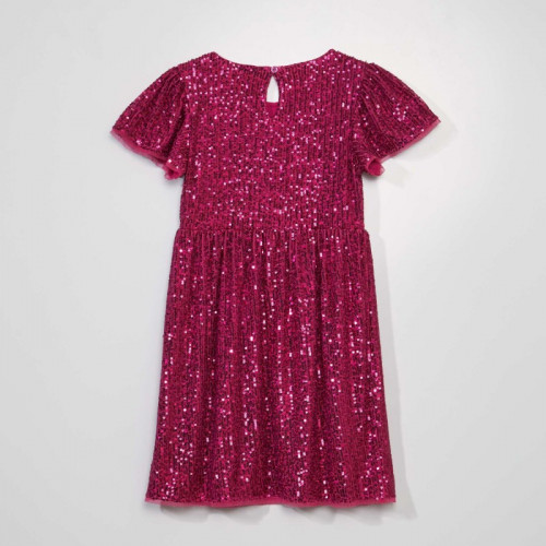 Robe à sequins - Rose