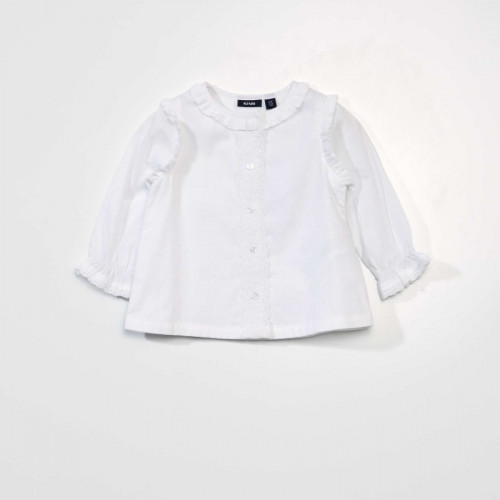 Blouse en voile de coton - Blanc