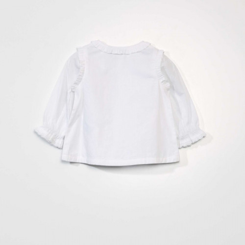 Blouse en voile de coton - Blanc