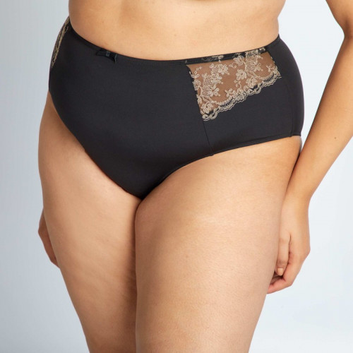 Culotte en dentelle tissée - Noir