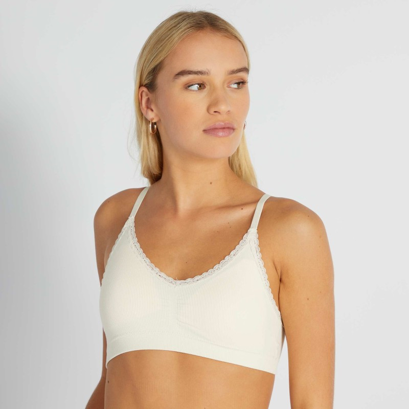 Brassière forme triangle - Blanc