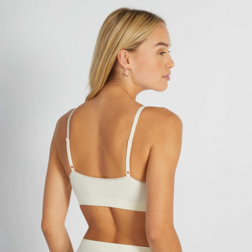 Brassière forme triangle - Blanc