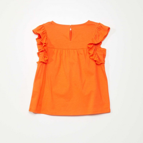 T-shirt avec broderie - Orange