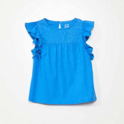 T-shirt avec broderie - Bleu