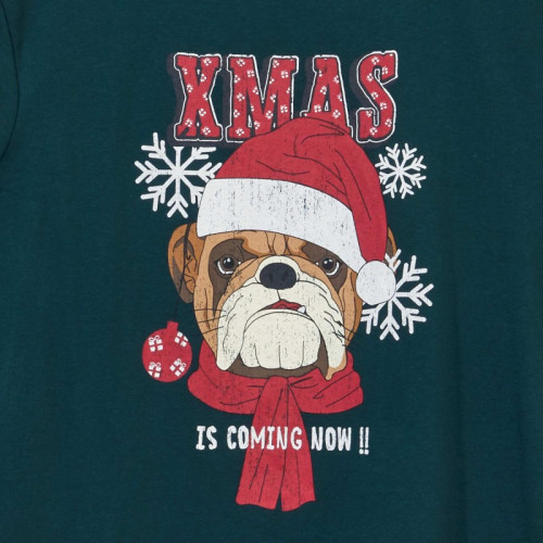 Tee-shirt manches courtes imprimé 'Noël' - Ho_greenbu