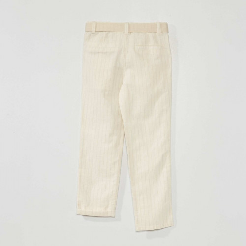 Pantalon chino + ceinture - Beige